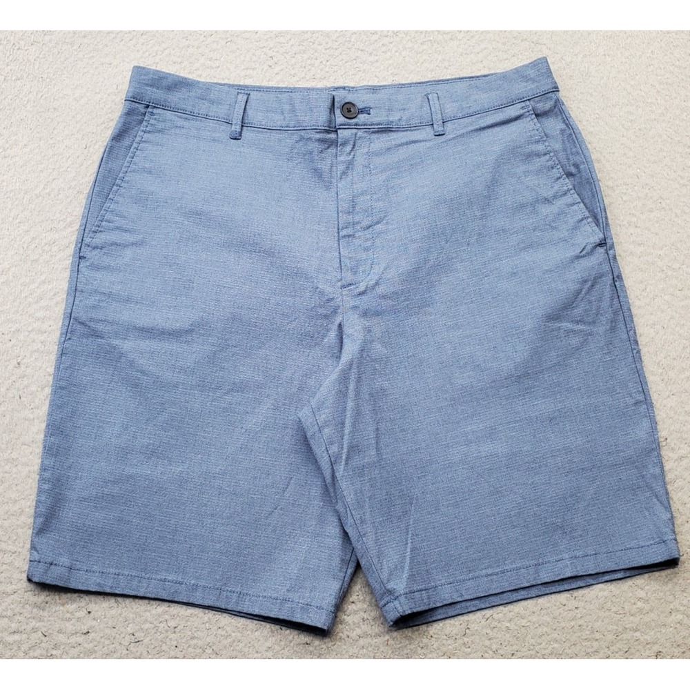Calvin Klein Golf Shorts Mens 33 Blue Heather Stretch Flat Front Performance